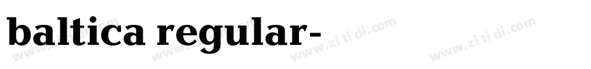 baltica regular字体转换